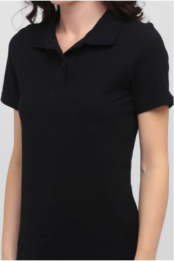 Жіноча футболка поло "Premium-black"