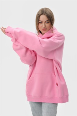 Худі оверсайз утеплене "Pink"