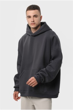 Худі оверсайз утеплене чоловіче "Space-gray"